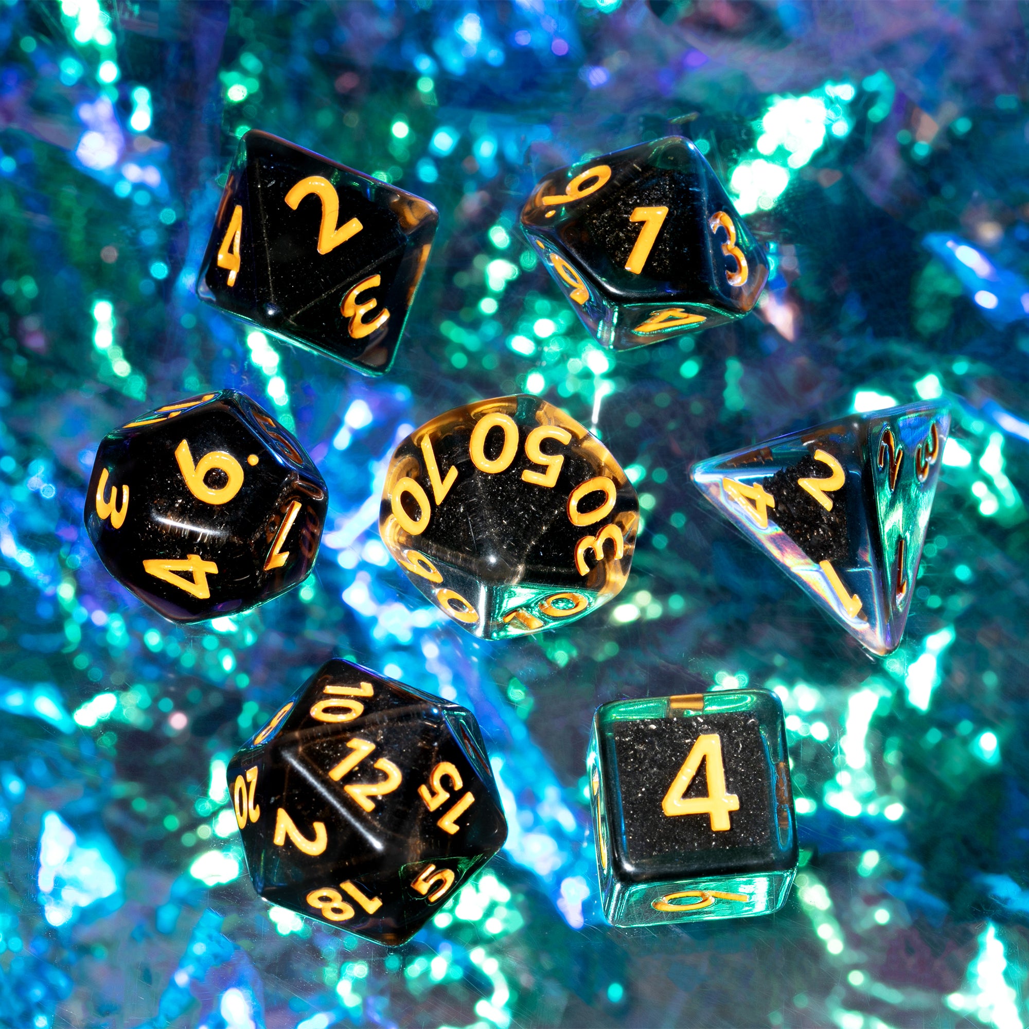 EXOROLLER METEOR DICE - ORANGE 7-DIE SET