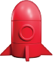 Red rocket game piece